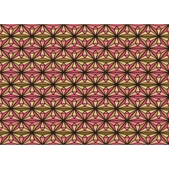 Ahgly Company Indoor Rectangle Patterned Brown Sand Brown Area Rugs, 2' x 5'