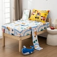 thumbnail image 5 of Btargot 4 Piece Yellow Construction Toddler Bedding Set for Baby Boys Truck Excavator Cars Comforter, 5 of 9