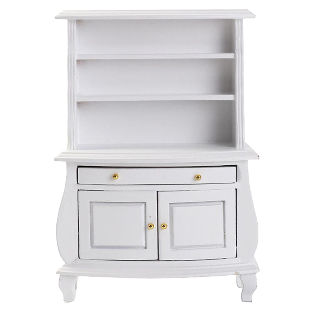 Dolls House Furniture White Cabinet with Drawers 