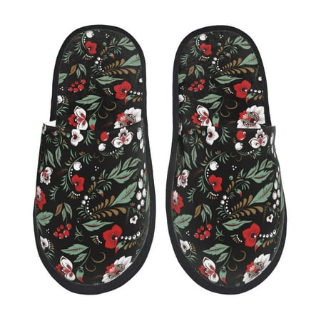 

Slippers for Women/Men - floral prints Soft Plush Warm Slip-on Slippers House Slippers Indoor House Shoes