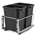 thumbnail image 1 of Pull Out Trash Can Under Cabinet,40 × 2 QT Under Sink Garbage Waste Recycling Bin,Under Mount Waste Container with Adjustable Sliding Track, Includes Garbage Bins, 1 of 7