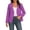Purple, variant on Women Casual Blazer Collarless V Neck Long Sleeve Solid Slim Work Business Jacket Straight Loose Office Blazer, Coffee M