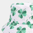 thumbnail image 4 of YooGuoGuo Unisgen St Patrick's Day Lucky Clover Fisherman Hat Double-Sided Strap hat Spring Sun hat Sun hat Outdoor hat, 4 of 6