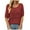 Red, variant on WRKEKC Sweaters for Women Summer Casual Short Sleeve Solid Color Knit Pullover with Round Neck Lace Crochet Design Lightweight for Everyday Wear