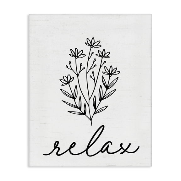 Bathroom Herb Relax Canvas Wall Art, design by Lettered and Lined