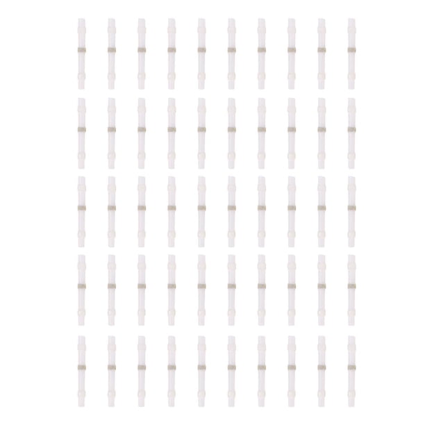 Kit de 50 conectores de cables con sellado de soldadura y tubos termorretráctiles, terminales termofusibles a prueba de agua (SSTS11 blanco)
