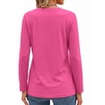 thumbnail image 5 of MOSHU 3 Pack T Shirts for Women V Neck Long Sleeve Womens T-shirts Casual Basics Tees Loose Fit Fall Tops, 5 of 11