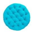thumbnail image 2 of Sorra Home  Indoor Suede Round Papasan Cushion 44 in x 44 in x 4 in - Aqua, 2 of 5