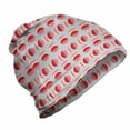 thumbnail image 1 of Abstract Unisex Beanie, Warm Contemporary Round, Hiking Outdoors, Pale Taupe Dark Coral, by Ambesonne, 1 of 1