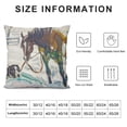 thumbnail image 5 of Orinice Horse Dog Snow Graphic Decorative Cushion Throw Pillow Cover Short Plush Winter Home Decor 1PC 12x12in, 5 of 5