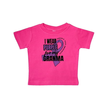 

Inktastic Chronic Pain I Wear Purple For My Granma Gift Baby Boy or Baby Girl T-Shirt