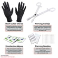 thumbnail image 2 of BodyJ4You 15PCS Professional Piercing Kit Black Steel 14G Double CZ Belly Navel Ring Body Piercing Set, 2 of 6