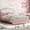 Full-Pink And White, variant on GloryStar Full Upholstered Bed Frame with Storage Drawer and Smart Led Headboard, Princess Full Size Platform Bed Frames for Kids