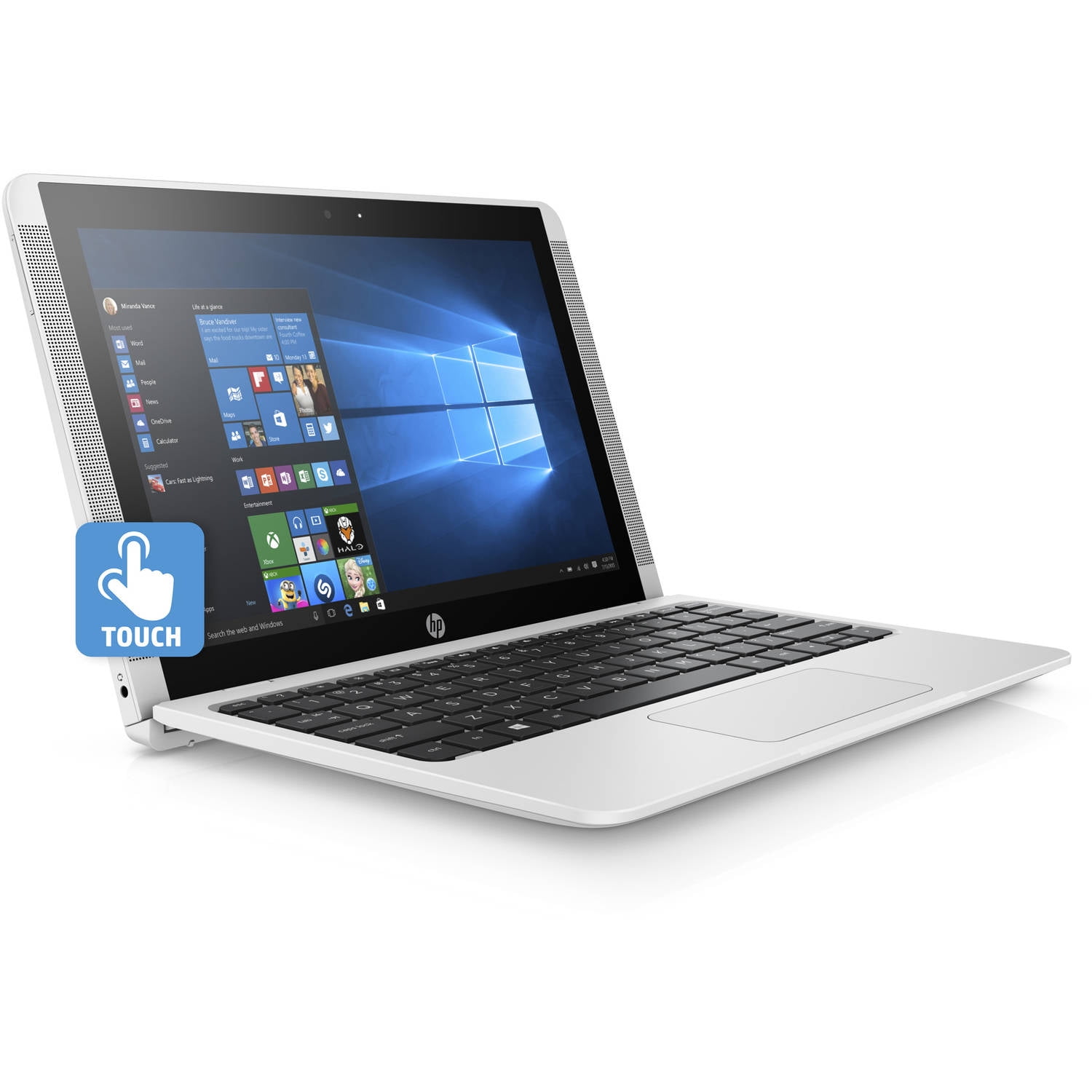HP x2 10-p020nr 10.1" Laptop, Touchscreen, 2-in-1, Windows 10 Home, Intel Atom x5-Z8350 Processor, 2GB RAM, 32GB eMMC Drive - Walmart.com