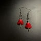 thumbnail image 4 of Pendientes colgantes góticos vintage punk con calavera de murciélago y mariposa, exquisitos, 4 of 5