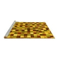 thumbnail image 2 of Ahgly Company Machine Washable Indoor Rectangle Checkered Yellow Modern Area Rugs, 2' x 5', 2 of 4