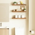 thumbnail image 4 of Ballucci 24" Floating Shelves for Wall, 3-Pack with Invisible Brackets, 6" Deep, Rustic Brown, 4 of 7