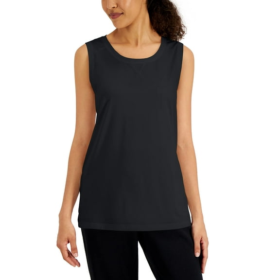 Karen Scott Womens Tunic Tank Top Intrepid Blue 2XL