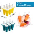 thumbnail image 5 of Collapsible Silicone Popsicle Molds Set Of 2 Easy Release, Reusable Popsicle Sticks With Drip Guards For Homemade Popsicles And Ice Cream - Bpa Free, 5 of 5