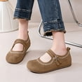 thumbnail image 2 of Shrysg Women's Mary Janes Ballet Flats Shoes with Double Buckle Straps Breathable Faux Leather Round Toe Casual Outdoor Walking Shoes Coffee, 2 of 6