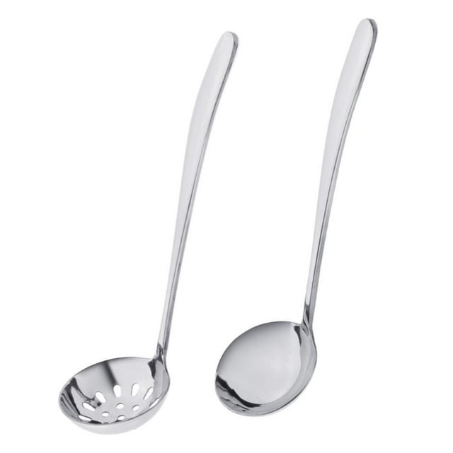 Colador de acero inoxidable, de sopa, olla caliente, de , utensilios de cocina, paquete de 2 METRO Macarena Cuchara Colador de Acero Inoxidable