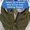 thumbnail image 6 of Pawtitas Reversible Dog Jacket Water Resistant Dog Coat for Cold Weather - Small Jacket - Green / Beige, 6 of 9
