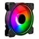 thumbnail image 2 of Kit 3 Ventiladores Gamer Balam Rush EOLOX BLAZE EX50K 120mm ARGB Diseño Circular Borde LED Rainbow 1500RPM Negro 3 Pin Controladora BR-937986, 2 of 6