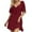 Wine, variant on Miluxas Womens Dresses Spring Summer Deep V Neck Elegant Bow tie Mini Dress Wine 10(XL)