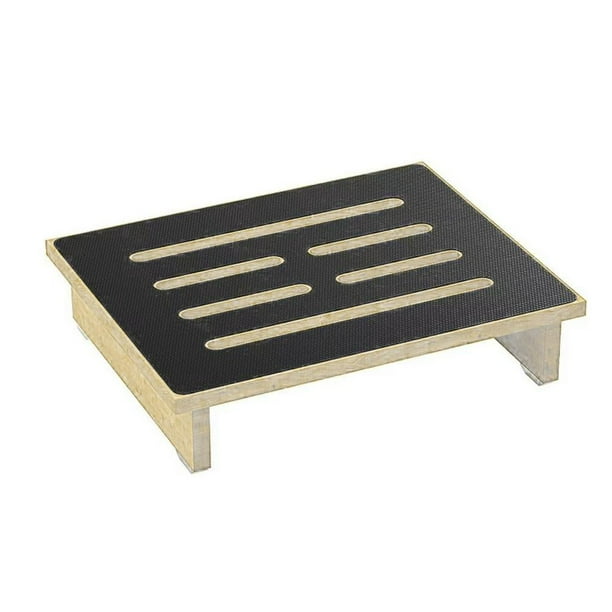 Taburete de madera, escalera de mano, superficie antideslizante, capacidad de carga hasta 204 kg, reposapiés, taburete de noche para baño, dormitorio,