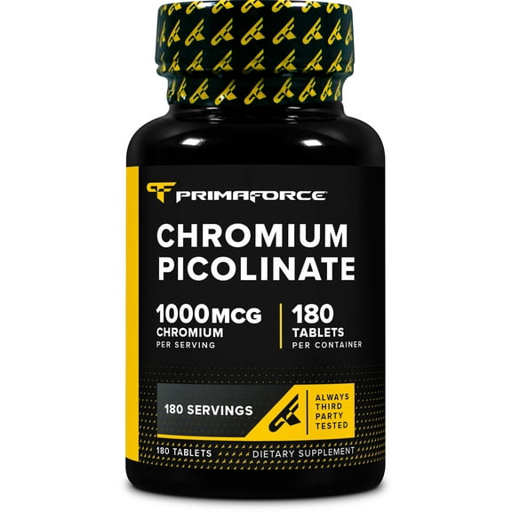 PrimaForce Chromium Picolinate 1000mcg, 180 Tablets, Supplement