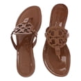 thumbnail image 3 of Tory Burch Womens Miller Patent Leather T-Strap Thong Sandals, 3 of 3