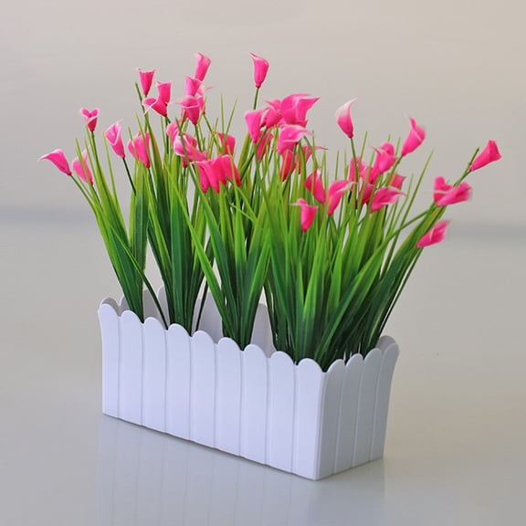 Artificial Plants with Pots Fake Flowers for Home Garden Decor Outdoor