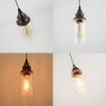thumbnail image 3 of KAYYELAMP 15ft Plug in Dimmable Cord Pendant Vintage Walnut Base Clear Glass Shade Retro Style for Home Office Kitchen Store(No Bulb), 3 of 6