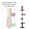 thumbnail image 5 of Pawhut 9' Adjustable Height Floor-To-Ceiling Vertical Cat Tree - Brown and White, 5 of 9