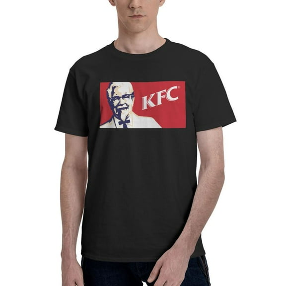 Kfc Logo Men'S Basic Short Sleeve T-Shirt Fashion Black Small