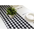 thumbnail image 2 of Aiking Home 14"x62" Picnic Check Dinner Table Runner, Polyester, Machine Washable, Single Ply, (Pack of 2) Black/White, 2 of 5