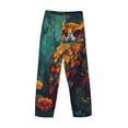 thumbnail image 3 of Lsque Colorful Owl Forest Print Men's Pajama Pants, Lounge Pant - Comfortable Home Wear,Elastic Waistband, Stylish Design-X-Large, 3 of 9