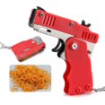 thumbnail image 1 of Banda de goma Mini ráfagas Pistola segura con llavero para niños Fiesta al aire libre Rojo Hugtrwg  Para estrenar, 1 of 3