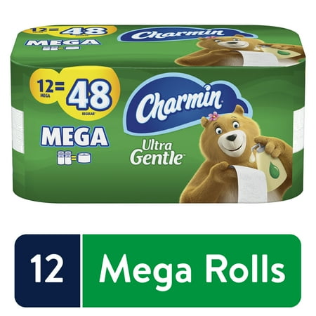 Charmin Ultra Gentle Plus Lotion Toilet Paper, 12 Mega Rolls