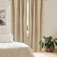 thumbnail image 2 of Ambesonne Oriental Curtains, Repeated Floral Ornaments, Pair of 28"x95", Pale Orange Blue Grey, 2 of 5