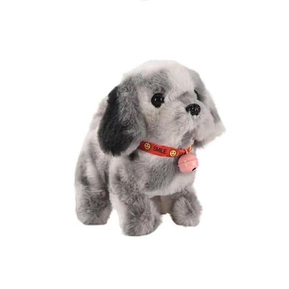 Chien Jouet Interactif Qui Marche Compagnon Animatronique pour Jeu Intérieur Extérieur Jouet Sécuritaire en Fibre de Polyester Style Animal de Compagnie pour Enfants 3+