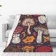 thumbnail image 1 of Fotbe Forest Wild Mushroom Manta de Franela Acolchonada con Estampado, Súper Suave y Esponjosa, Extra Grande para Sofá, Cama, Uso Todo el Año-80"x60", 1 of 7