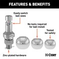 thumbnail image 2 of Curt Manufacturing 42225 Ensemble de Boules de Remorque Switch - Chrome, 2 of 2