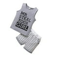 thumbnail image 4 of Jumpingount Yinyinxull - Conjuntos de 2 piezas sin mangas para bebés y niños pequeños, camisetas sin mangas de verano, pantalones cortos, conjuntos de ropa Gris 70cm, 4 of 6