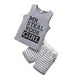 thumbnail image 2 of Jumpingount Yinyinxull - Conjuntos de 2 piezas sin mangas para bebés y niños pequeños, camisetas sin mangas de verano, pantalones cortos, conjuntos de conjuntos de ropa Gris 110cm, 2 of 6