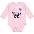 thumbnail image 3 of Inktastic Tulsa Oklahoma Butterfly Boys or Girls Long Sleeve Baby Bodysuit, 3 of 5