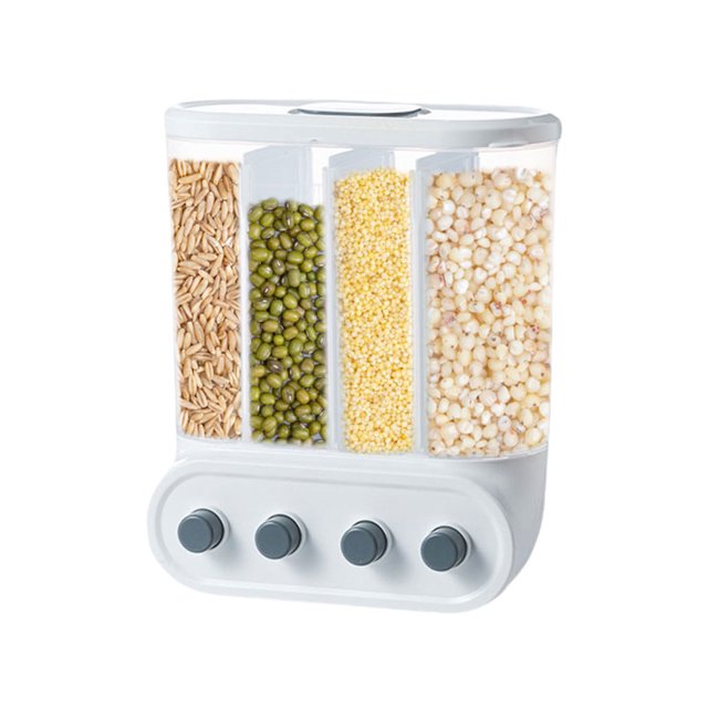 Contenedor Almacenamiento Alimentos Secos Dispensador Cereales 2/4/6 Mural Transparente para La Del