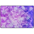 thumbnail image 4 of Dreamtimes Light Purple Snowflakes Stars Non-Slip Area Rug Christmas Floor Carpet Comfort Floor Mats Decor for Indoor Front Porch,Living Room, Bedroom,Kitchen, 36"x24", 4 of 5