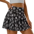 thumbnail image 3 of Uorisango Gothic Star Womens Tennis Skirt Stretchy Running Sports Pickleball Skirt Inner Shorts Women's Mini Tennis Skirt with Pockets for Workout Sports, 3 of 7