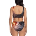 thumbnail image 3 of Honeii Fire Sky Dragon Print Women’s Bikini Set,Two Piece Swimsuit Bathing Suits,Stylish High Elasticity Swimwear for Beach and Pool, 3 of 7